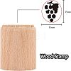 Wood Wax Seal Stamp AJEW-WH0122-007-2