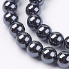 Non-Magnetic Synthetic Hematite Beads Strands X-G-H1623-8mm-3-3