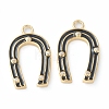 Brass Micro Pave Clear Cubic Zirconia Pendants KK-B030-13G-2