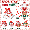 32Pcs 4 Style Christmas Theme Pyramid Shaped Paper Bakery Boxes BAKE-BC0001-01-2
