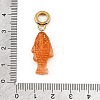 Brass Resin & Enamel European Dangle Charms KK-CBA217A-07G-03-3