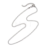 2MM 304 Stainless Steel Ball Chain Necklaces NJEW-JN05800-2