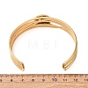 304 Stainless Steel Multi-strand Cuff Bracelet Blanks with Flat Round Bezel Settings SA-CBA4160-01A-G-3