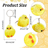 Cute Water Mink Mini Fur Chicken Pendant Bag Keychain KEYC-WH0018-77-2