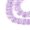 Baking Paint Electroplate Transparent Glass Beads Strands EGLA-N020-04D-3