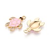 Alloy Rhinestone and Enamel Pendants PALLOY-T092-40G-02-2