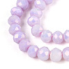 Anti-Tarnish Electroplate Rondelle Glass Beads Strands EGLA-T021-4mm-17-02-3