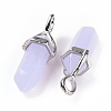 Luminous/Glow Bullet Glass Pointed Pendants GLAA-K058-01P-04-4