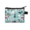 Rectangle with Dog Polyester Wallets with Zipper PW-WGAF088-08-1