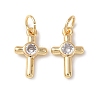 Brass Micro Pave Cubic Zirconia Pendants KK-C143-43D-G-1