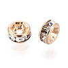 Brass Rhinestone Spacer Beads KK-N273-01A-G-2