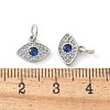 Brass Micro Pave Cubic Zirconia Charms KK-U056-27P-3