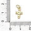 Brass Micro Pave Cubic Zirconia Pendants KK-A293-20G-04-3
