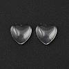 Transparent Glass Heart Cabochons GGLA-R021-10mm-2