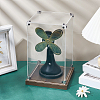 Transparent Acrylic Minifigure Display Cases with Wooden Base ODIS-WH0030-298A-4