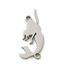 201 Stainless Steel Laser Cut Connector Charms STAS-R133-02P-05-1