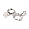 Non-Tarnish 3 Pairs 3 Styles 304 Stainless Steel Hoop Dangle Earrings for Women EJEW-K279-09A-P-3