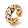 Colorful Cubic Zirconia Dome Ring for Her RJEW-C017-02G-RS-3