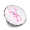 Breast Cancer Awareness Ribbon Glass Brooches JEWB-L019-01E-2