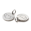 Non-Tarnish 304 Stainless Steel Charms STAS-D050-07P-15-2