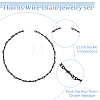 FIBLOOM 4Pcs 4 Styles Alloy Thornlet Link Chain Bracelets & Necklaces BJEW-FI0001-77-4
