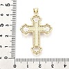 Brass Micro Pave Clear Cubic Zirconia Pendants KK-N268-89G-3