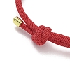Adjustable Nylon Round Milan Cord Slider Bracelet Making FB-H001-01G-06-2