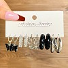 5 Pairs Alloy Hoop Earring Sets WG6DB3C-43-1