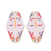 Rack Plating Alloy and Enamel Big Pendants ENAM-T021-29I-1