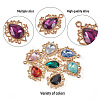 Kissitty 30Pcs 15 Colors Resin Rhinestone Pendants RESI-KS0001-14-4