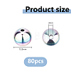 80Pcs UV Plating Opaque CCB Plastic Beads MACR-DC0001-28-2