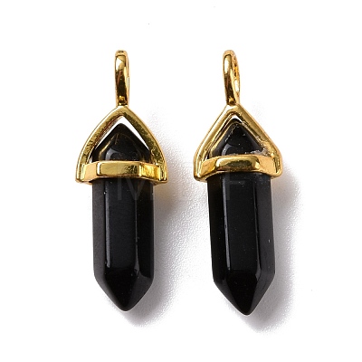 Natural Obsidian Pendants G-K329-67G-1