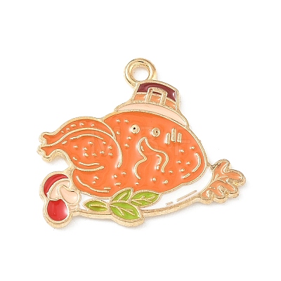 Thanksgiving Day Alloy Enamel Pendants ENAM-I076-01G-06-1