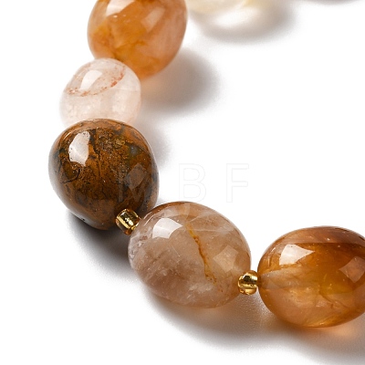 Natural Yellow Hematoid Quartz/Golden Healer Quartz Beads Strands G-B028-B08-1