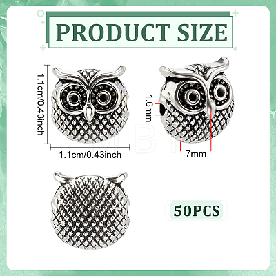 50Pcs Tibetan Style Alloy Beads FIND-PH0036-17AS-1