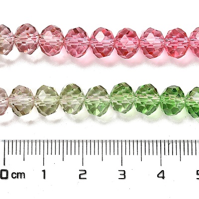 Transparent Painted Glass Beads Strands DGLA-A034-T8mm-A18-1