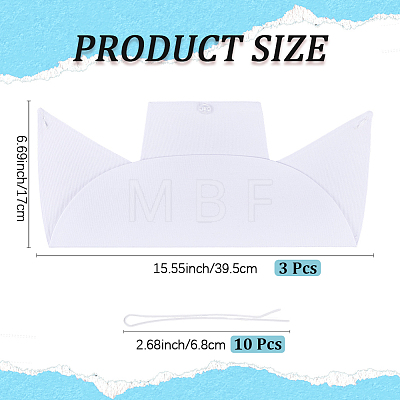 3Pcs Cotton Nurse Hat AJEW-CN0007-28-1