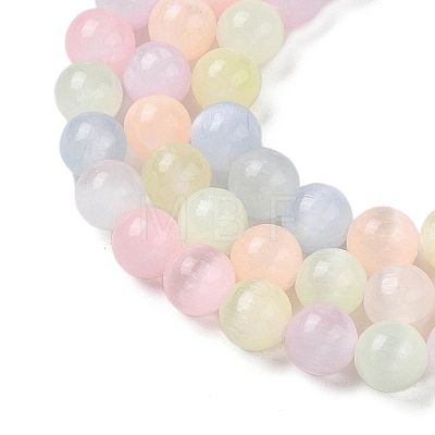 Macaron Color Natural Selenite Beads Strands G-Q162-A01-02C-02-1