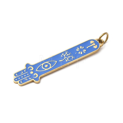 304 Stainless Steel Enamel Pendants STAS-F335-01B-1