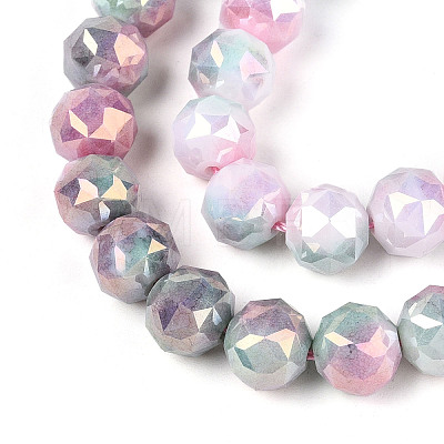 Anti-Tarnish Electroplate Glass Beads Strands GLAA-N010-10mm-09-1