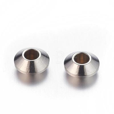 201 Stainless Steel Bicone Spacer Beads STAS-Q174-01-1