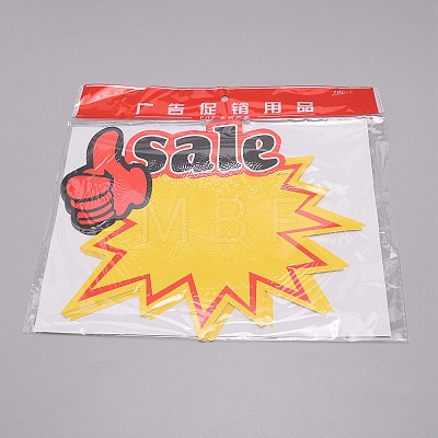 Explosive Shape & Word Sale Blank Signs Sales Price Label Tags AJEW-WH0239-22C-1