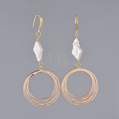 Brass Dangle Earrings EJEW-JE03753-03-1