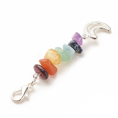Chakra Theme Natural Gemstone Pendant Decorations LS-X-HJEW-JM00645-02-1