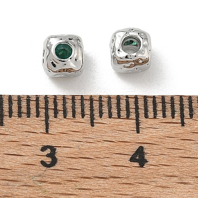 SHEGRACE Brass Cubic Zirconia Beads XGRQ4H195-682P-B-1