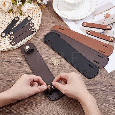 4 Sets 4 Colors PU Leather Shoulder Strap Pads PURS-BBC0001-10-1