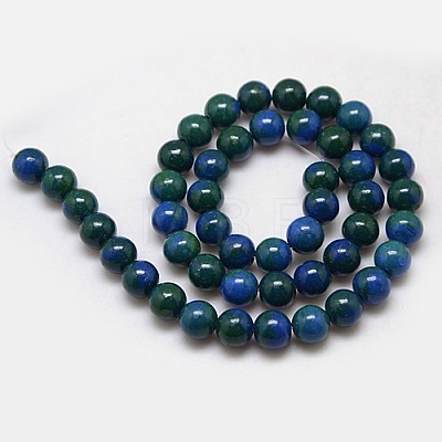 Synthetic Fossil Beads Strands G-L028-8mm-09-1