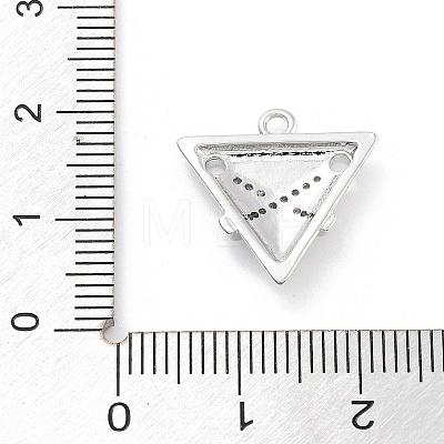 Brass Micro Pave Clear Cubic Zirconia Pendants ZIRC-I067-01D-1