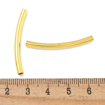 Brass Curved Tube Beads KK-B120-04A-G-1