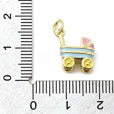 Brass Enamel Charms KK-P338-17G-02-1